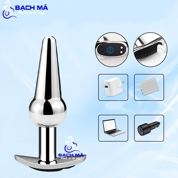  Phích cắm hậu môn inox cao cấp điều khiển từ xa không dây k1 