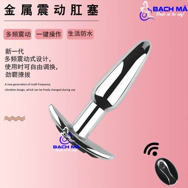  Phích cắm hậu môn inox cao cấp điều khiển từ xa không dây k2 