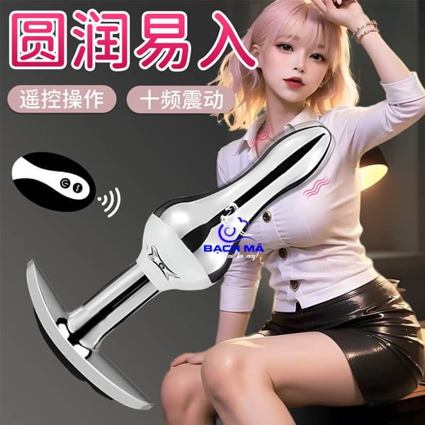  Phích cắm hậu môn inox cao cấp điều khiển từ xa không dây k5 