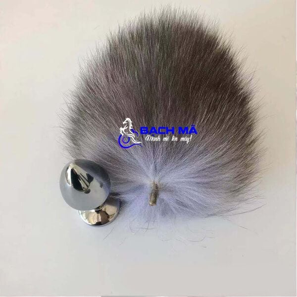  Phích cắm hậu môn inox lông thỏ cao cấp size nhỏ 