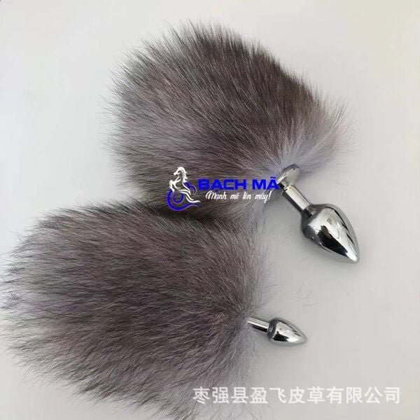  Phích cắm hậu môn inox lông thỏ cao cấp size nhỏ 