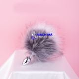  Phích cắm hậu môn inox lông thỏ cao cấp size nhỏ 