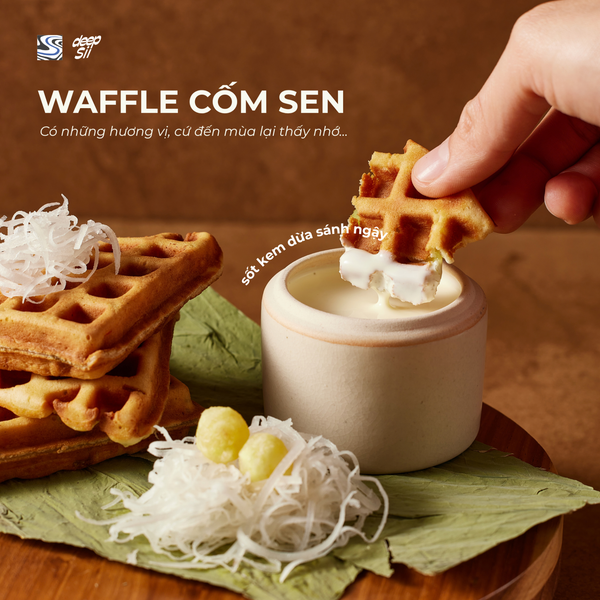  Waffle Cốm Sen (Seasonal Mùa Thu) 