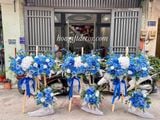  Kệ Hoa Giao Xe Tone Xanh Dương – Sang Trọng, Hiện Đại Cho Showroom Ô Tô 