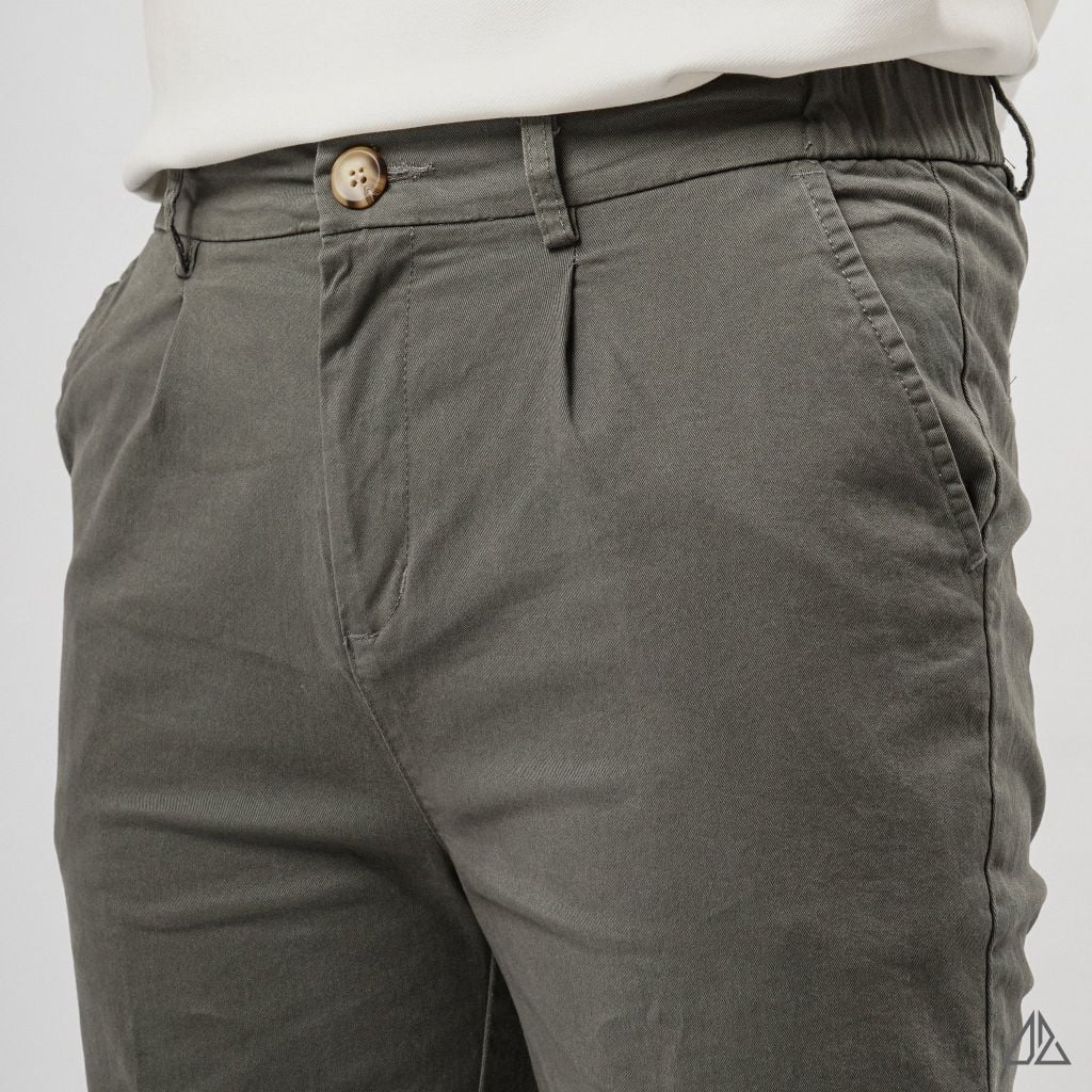 Quần Dài Kaki Nam D2SHOP lưng chun, xếp ly A-JN350