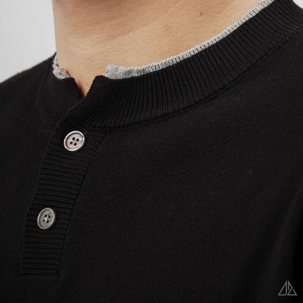 Áo Thun Nam D2SHOP cổ tàu, vải dệt kim AL-25229