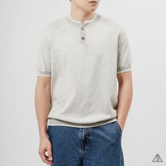 Áo Thun Nam D2SHOP cổ tàu, vải dệt kim AL-25229