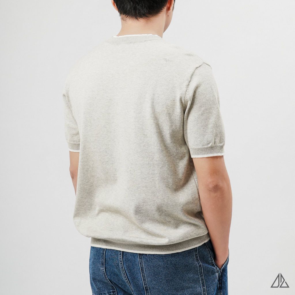 Áo Thun Nam D2SHOP cổ tàu, vải dệt kim AL-25229