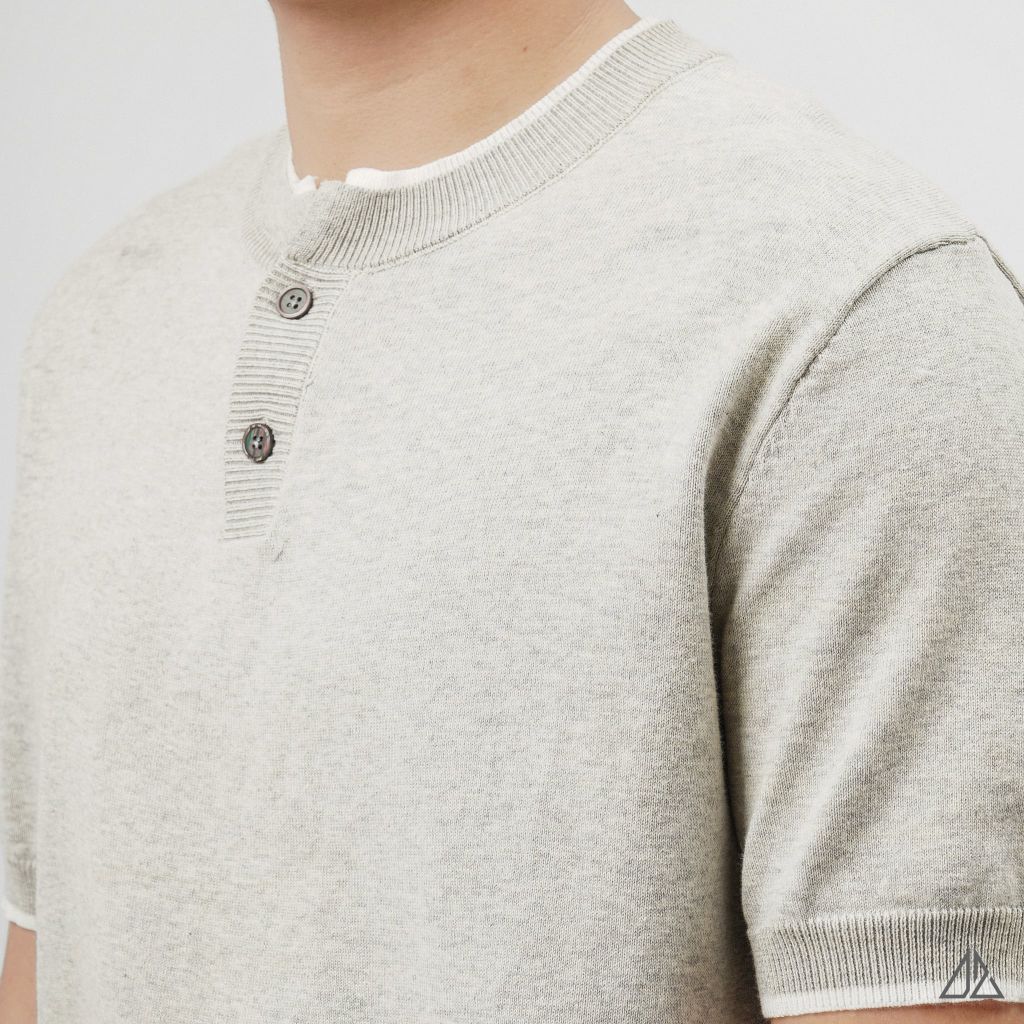 Áo Thun Nam D2SHOP cổ tàu, vải dệt kim AL-25229