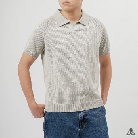 Áo Polo Nam D2SHOP cổ V, vải dệt kim mắt lưới thoáng khí AL-25279