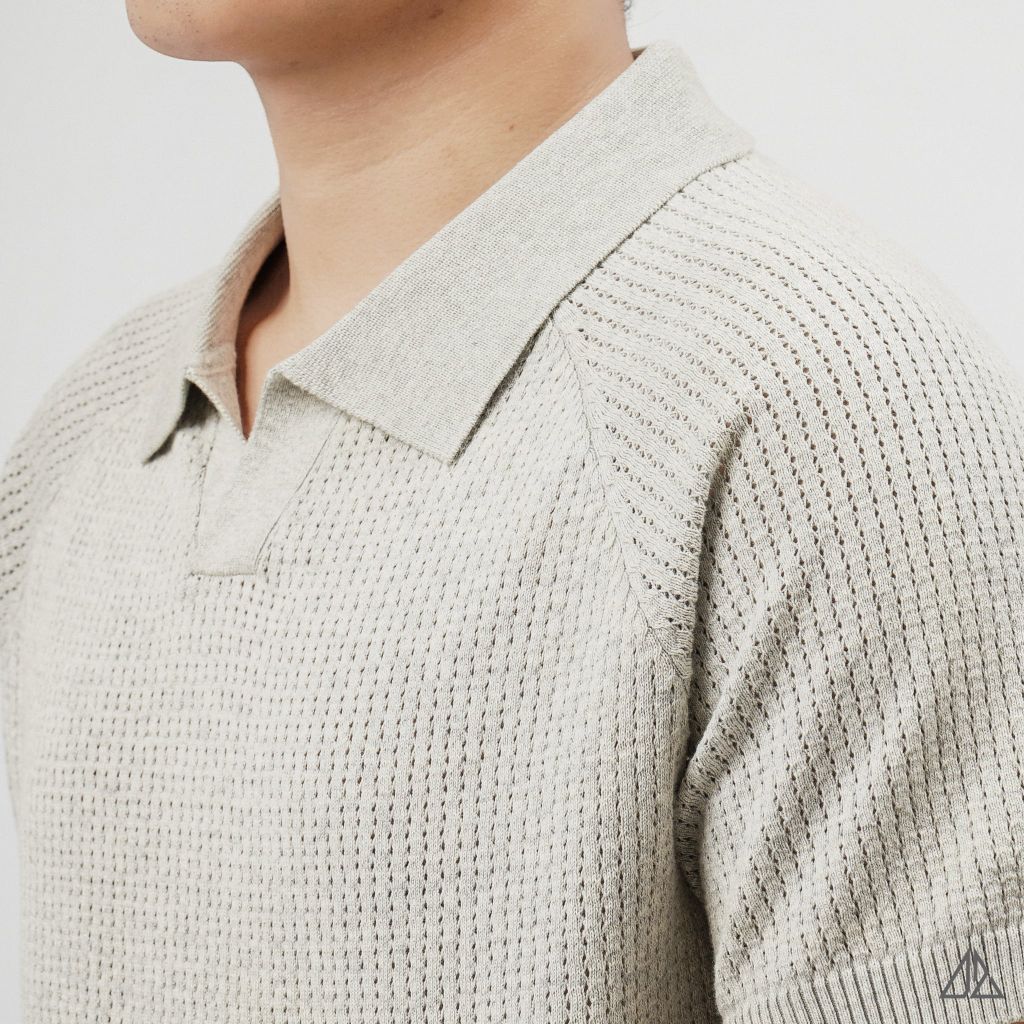 Áo Polo Nam D2SHOP cổ V, vải dệt kim mắt lưới thoáng khí AL-25279