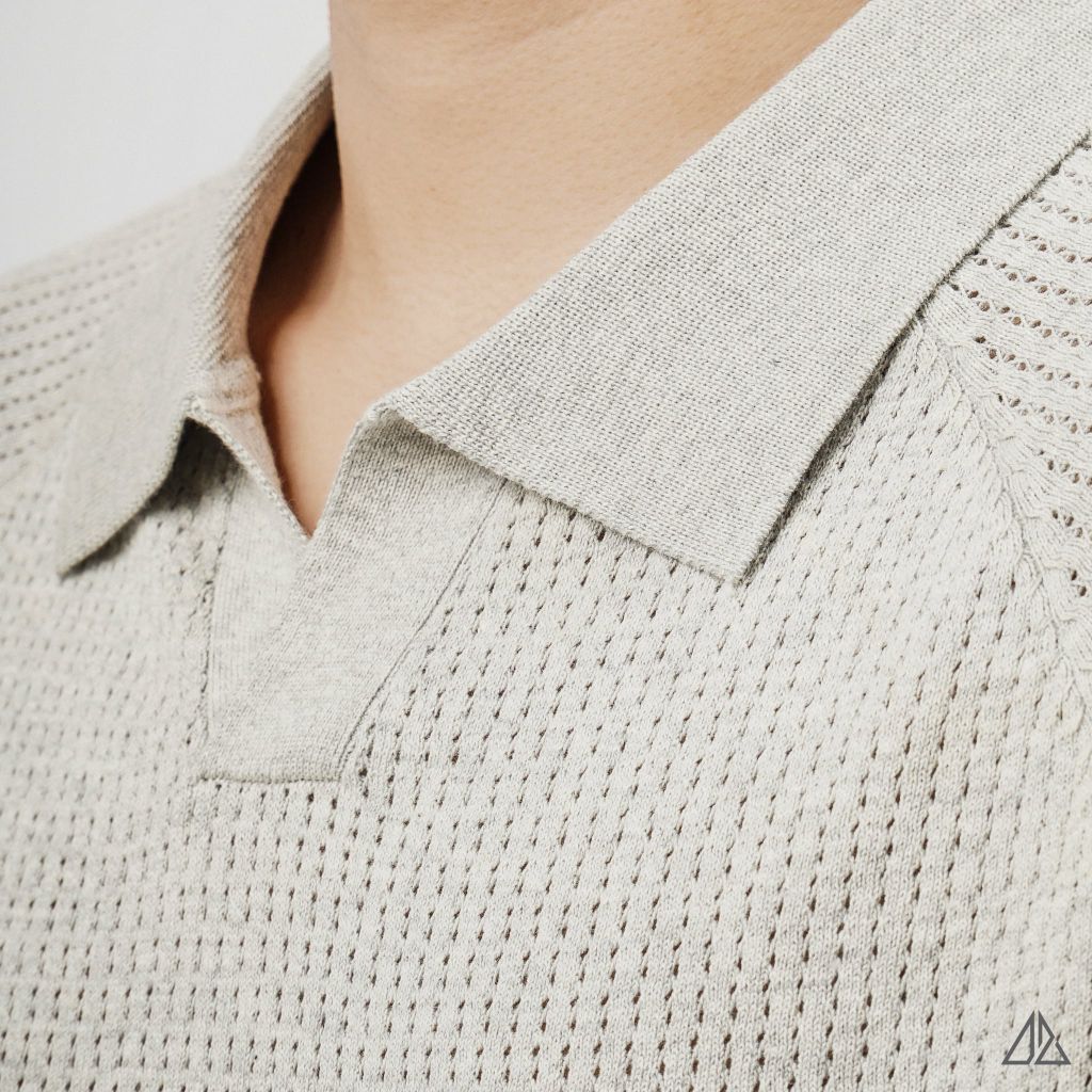 Áo Polo Nam D2SHOP cổ V, vải dệt kim mắt lưới thoáng khí AL-25279