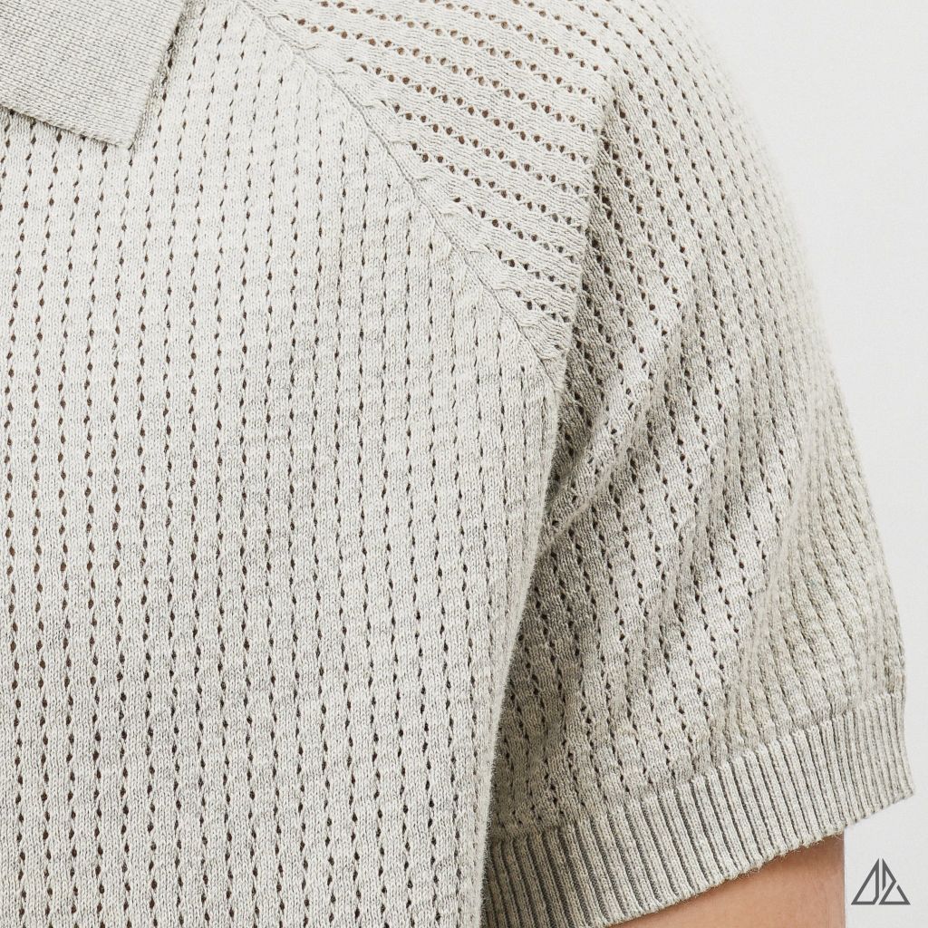 Áo Polo Nam D2SHOP cổ V, vải dệt kim mắt lưới thoáng khí AL-25279