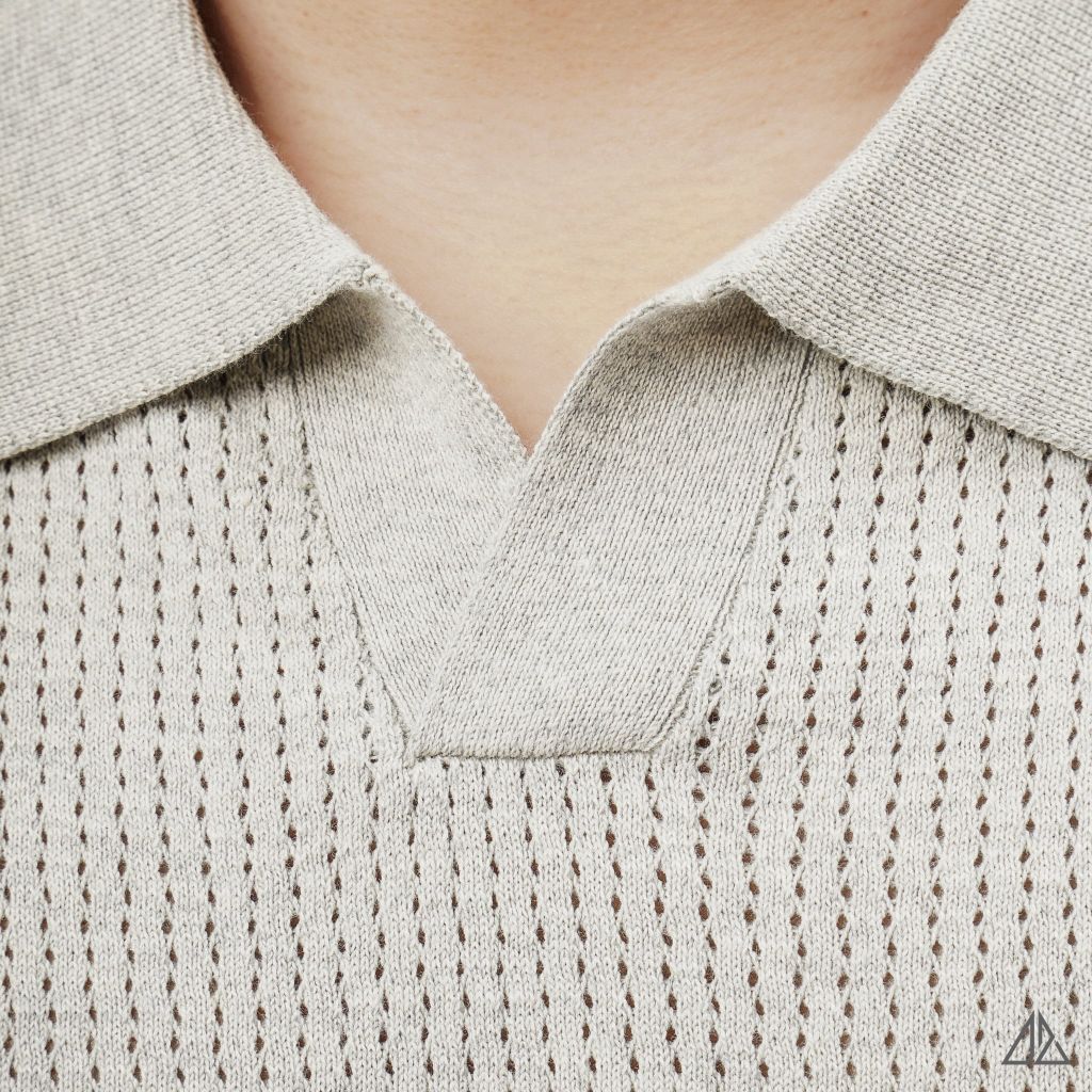 Áo Polo Nam D2SHOP cổ V, vải dệt kim mắt lưới thoáng khí AL-25279