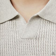 Áo Polo Nam D2SHOP cổ V, vải dệt kim mắt lưới thoáng khí AL-25279