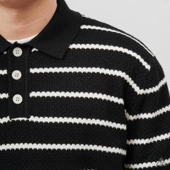 Áo Len Nam D2SHOP cổ polo kẻ sọc, vải len cao cấp AL-3323