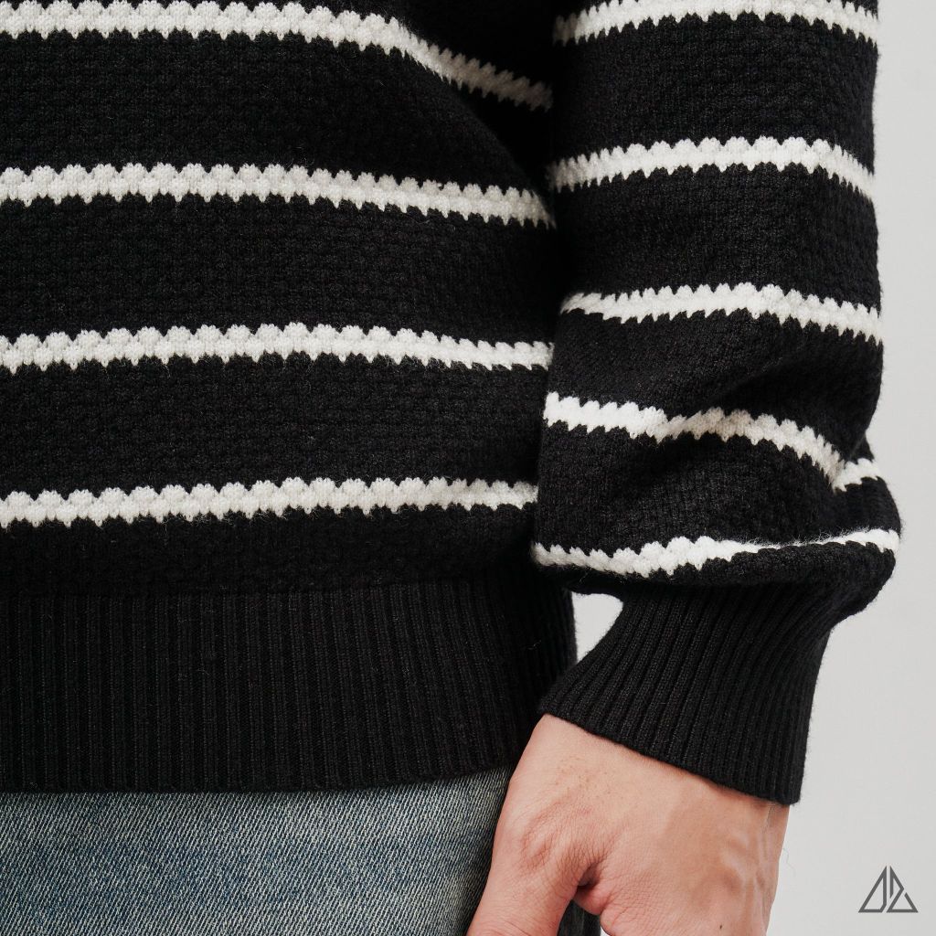 Áo Len Nam D2SHOP cổ polo kẻ sọc, vải len cao cấp AL-3323