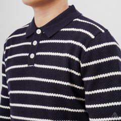 Áo Len Nam D2SHOP cổ polo kẻ sọc, vải len cao cấp AL-3323