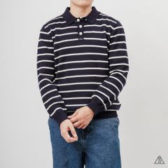 Áo Len Nam D2SHOP cổ polo kẻ sọc, vải len cao cấp AL-3323