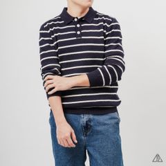 Áo Len Nam D2SHOP cổ polo kẻ sọc, vải len cao cấp AL-3323