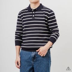 Áo Len Nam D2SHOP cổ polo kẻ sọc, vải len cao cấp AL-3323