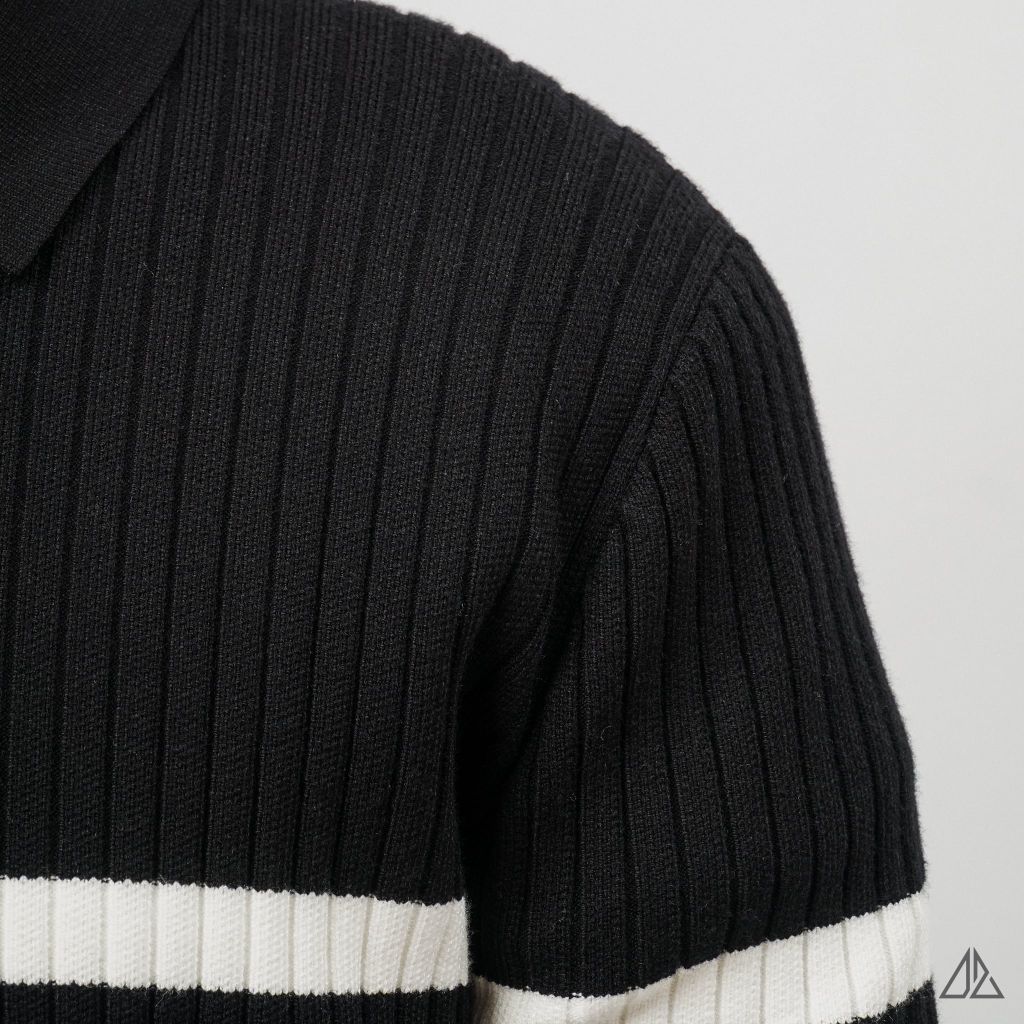 Áo Len Nam D2SHOP cổ zip phối kẻ sọc, vải len cao cấp AL-3327