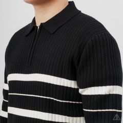 Áo Len Nam D2SHOP cổ zip phối kẻ sọc, vải len cao cấp AL-3327