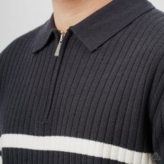 Áo Len Nam D2SHOP cổ zip phối kẻ sọc, vải len cao cấp AL-3327