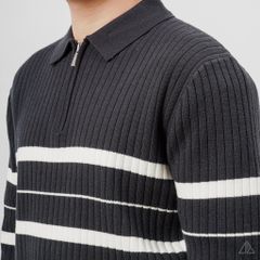 Áo Len Nam D2SHOP cổ zip phối kẻ sọc, vải len cao cấp AL-3327