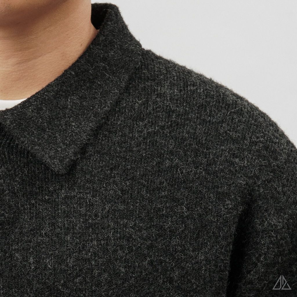 Áo Len Nam D2SHOP cổ polo nút gài, vải len cừu cao cấp AL-6003