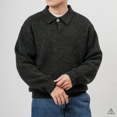Áo Len Nam D2SHOP cổ polo nút gài, vải len cừu cao cấp AL-6003