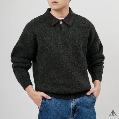 Áo Len Nam D2SHOP cổ polo nút gài, vải len cừu cao cấp AL-6003
