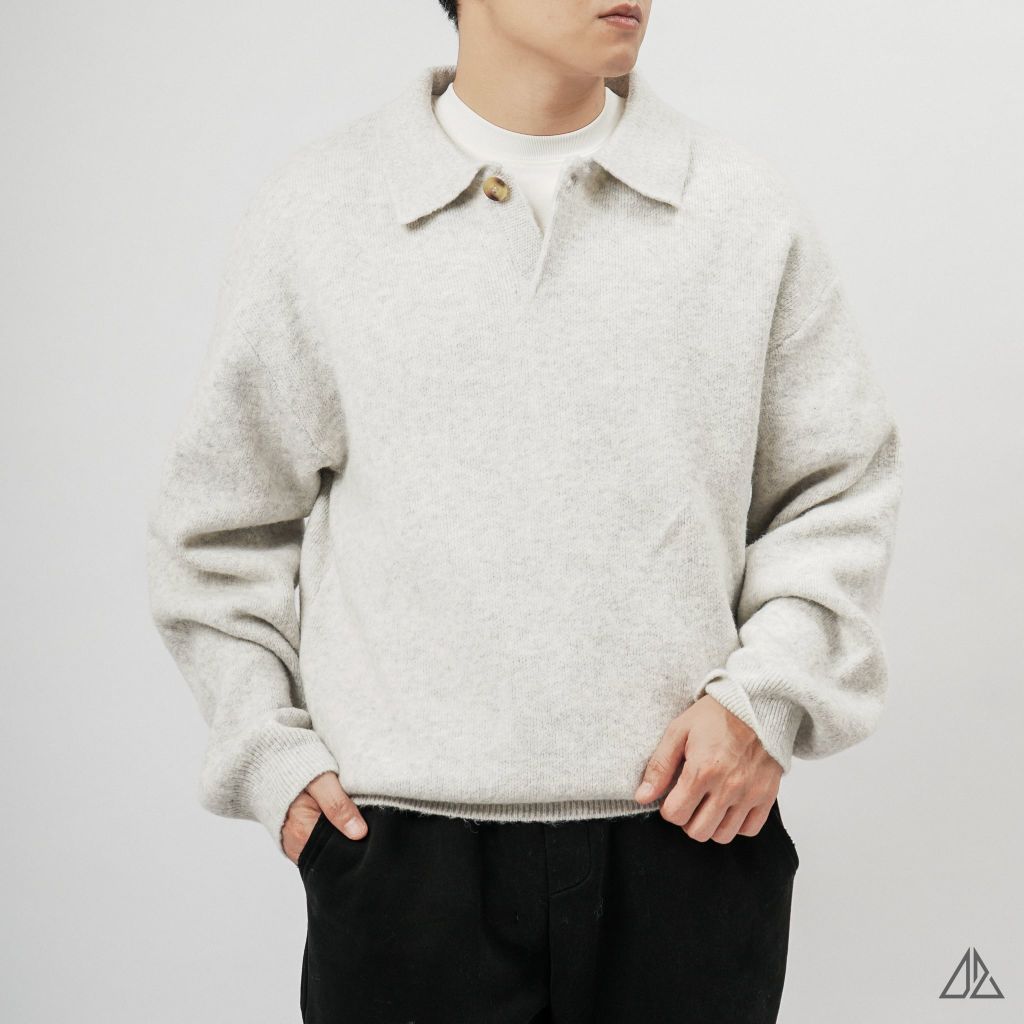 Áo Len Nam D2SHOP cổ polo nút gài, vải len cừu cao cấp AL-6003