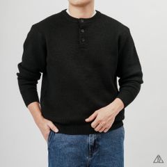 Áo Len Nam D2SHOP cổ Henley, vải len cừu cao cấp AL-6857