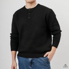 Áo Len Nam D2SHOP cổ Henley, vải len cừu cao cấp AL-6857