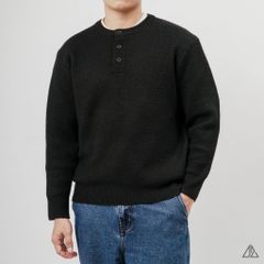 Áo Len Nam D2SHOP cổ Henley, vải len cừu cao cấp AL-6857