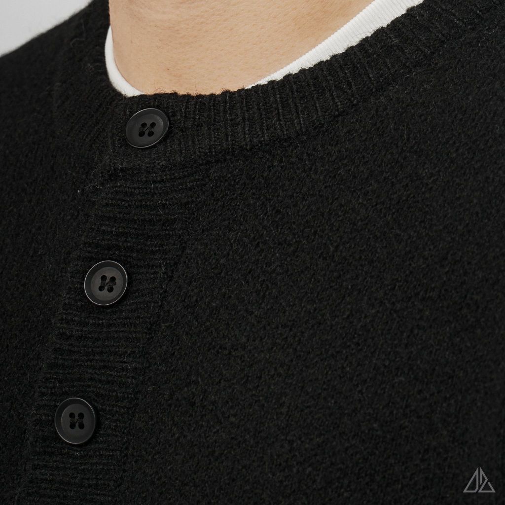 Áo Len Nam D2SHOP cổ Henley, vải len cừu cao cấp AL-6857