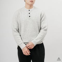 Áo Len Nam D2SHOP cổ Henley, vải len cừu cao cấp AL-6857