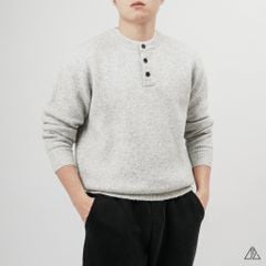 Áo Len Nam D2SHOP cổ Henley, vải len cừu cao cấp AL-6857