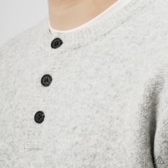 Áo Len Nam D2SHOP cổ Henley, vải len cừu cao cấp AL-6857