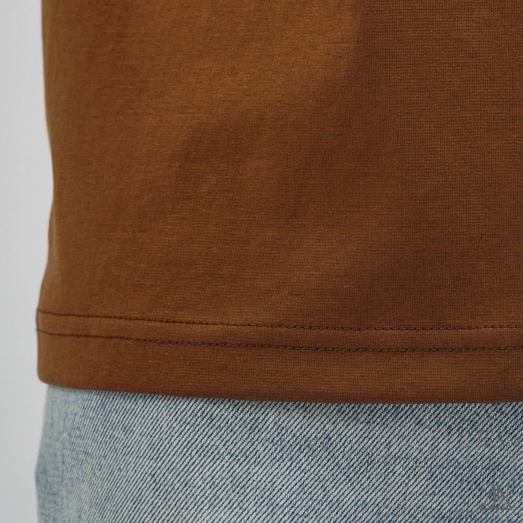 Áo Thun Nam D2SHOP in nổi logo R, vải Premium Cotton Blend B-A2206