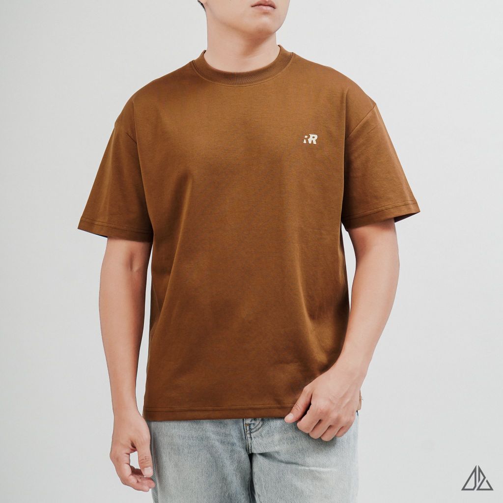 Áo Thun Nam D2SHOP in nổi logo R, vải Premium Cotton Blend B-A2206