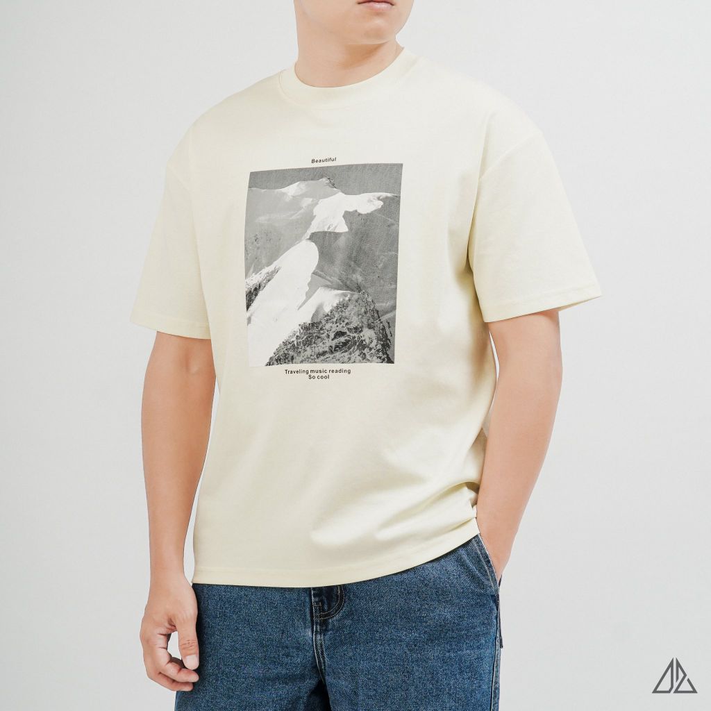 Áo Thun Nam D2SHOP in hình Beautiful, vải Premium Cotton Blend B-A2210