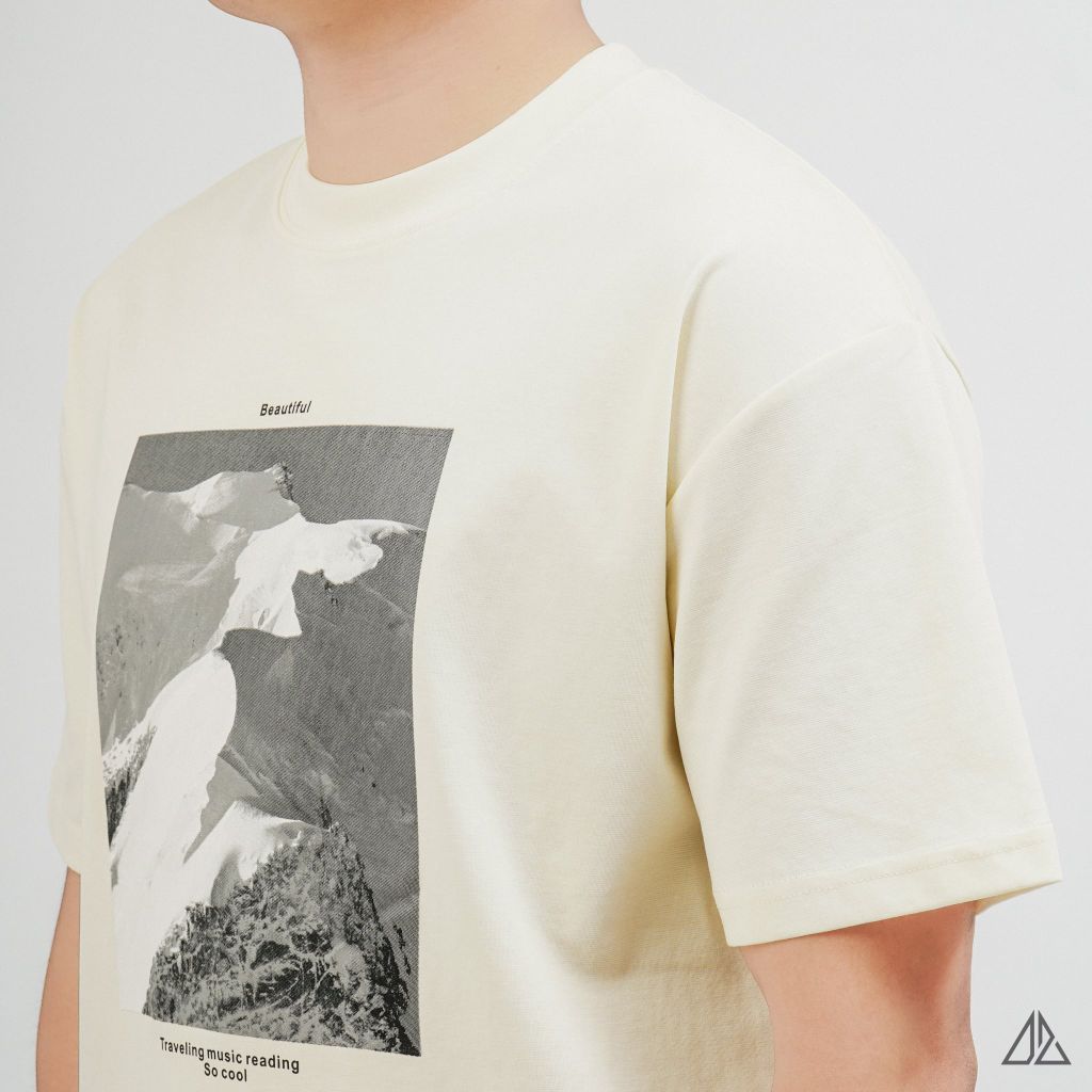 Áo Thun Nam D2SHOP in hình Beautiful, vải Premium Cotton Blend B-A2210