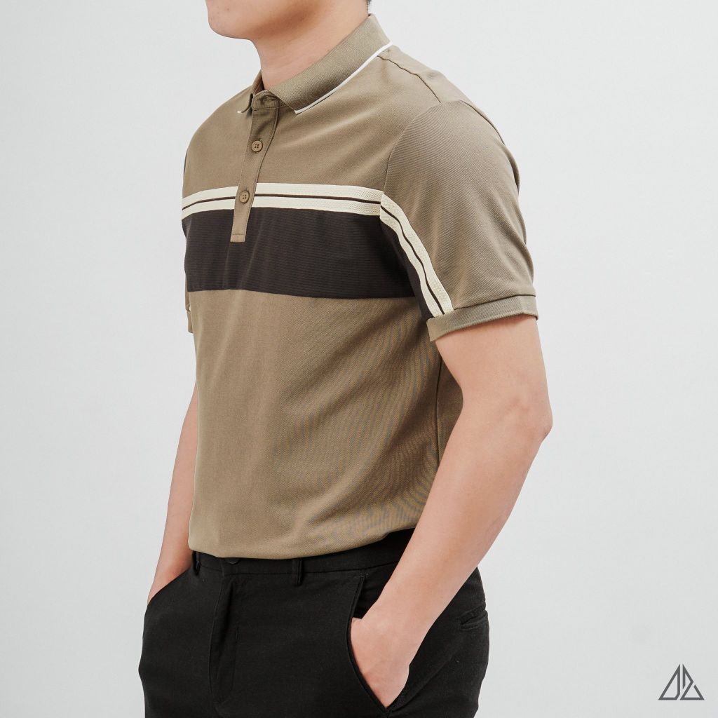 Áo Polo Nam D2SHOP phối sọc ngang ngực B-A3108