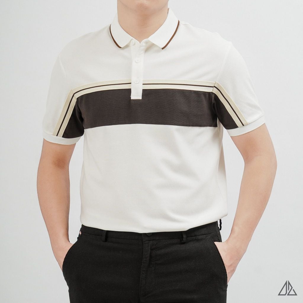 Áo Polo Nam D2SHOP phối sọc ngang ngực B-A3108