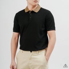 Áo Polo Nam D2SHOP phối viền cổ nâu, vải Premium Cotton Blend B-A3119