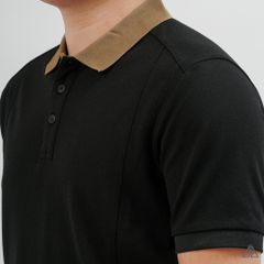 Áo Polo Nam D2SHOP phối viền cổ nâu, vải Premium Cotton Blend B-A3119