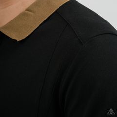 Áo Polo Nam D2SHOP phối viền cổ nâu, vải Premium Cotton Blend B-A3119