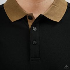 Áo Polo Nam D2SHOP phối viền cổ nâu, vải Premium Cotton Blend B-A3119